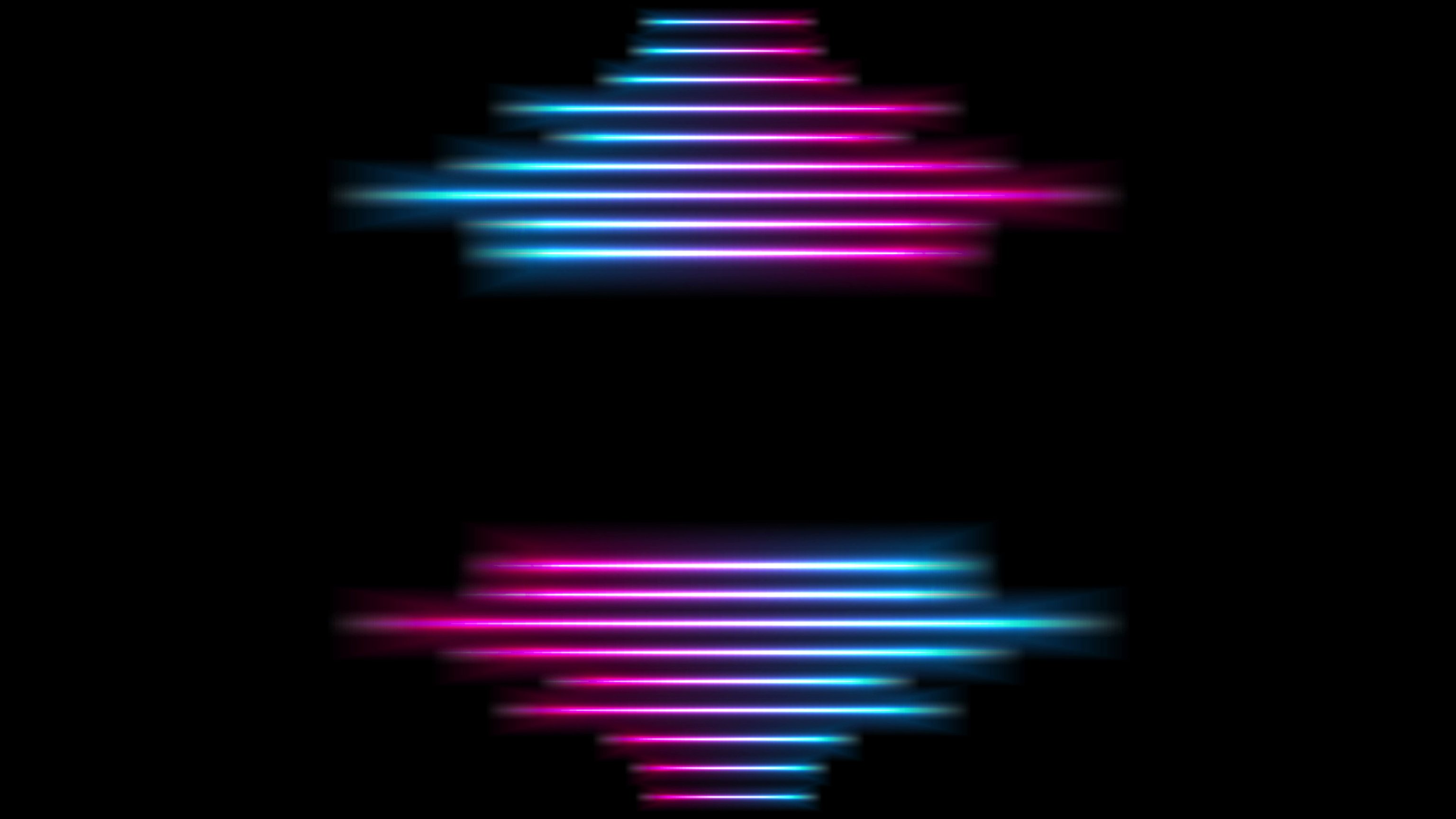 Glowing Neon Laser Stripes Abstract Background